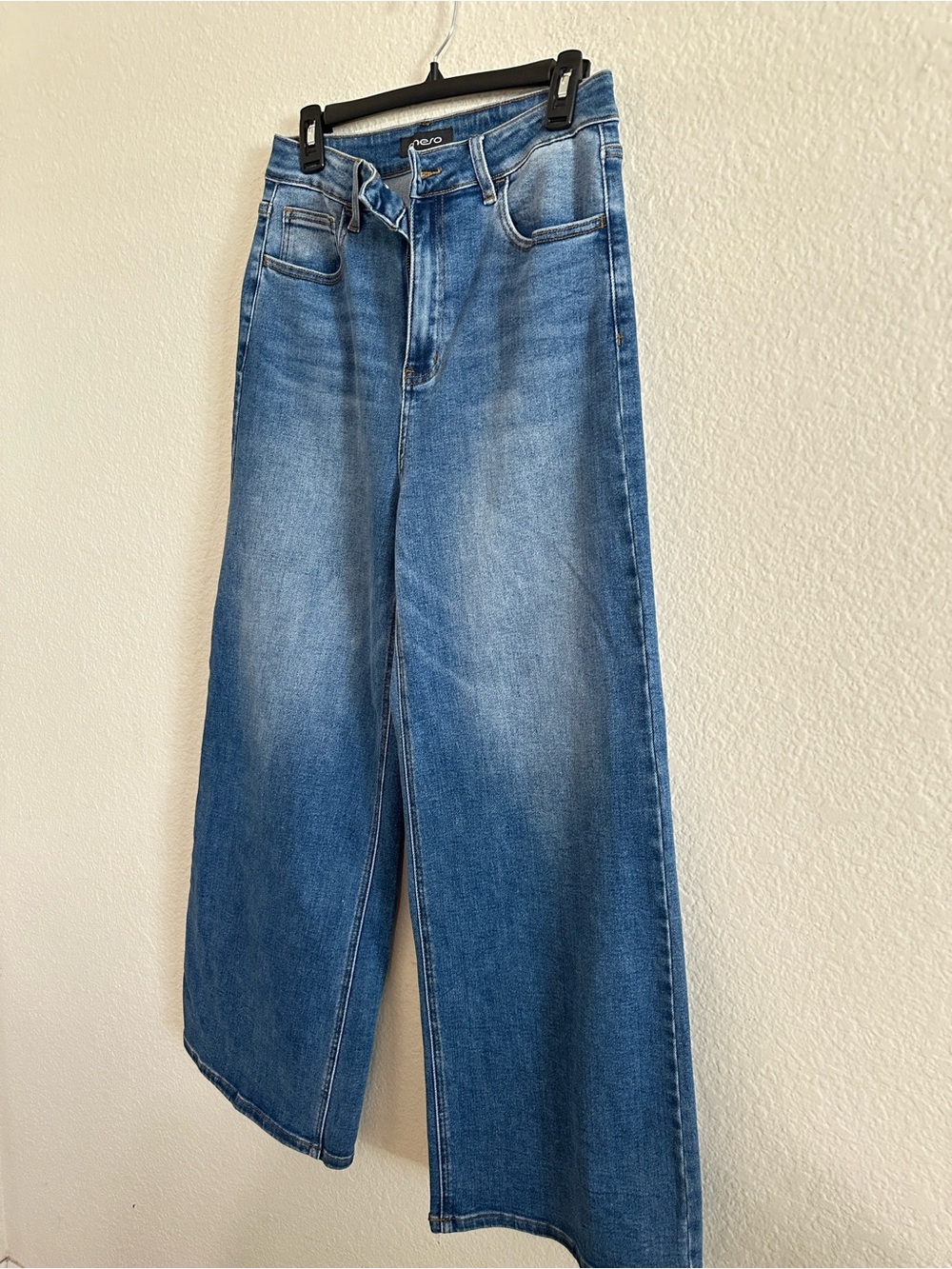 Oneso Blue Wide Leg Flare Jeans - Classic Medium Wash size 29 new out tags - Picture 4 of 5